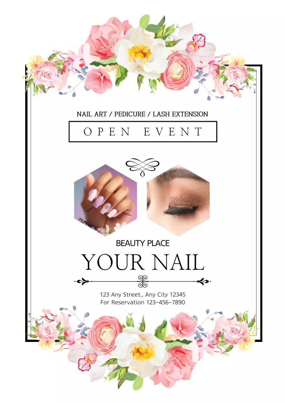 Pink Elegant Beauty Promotion Poster