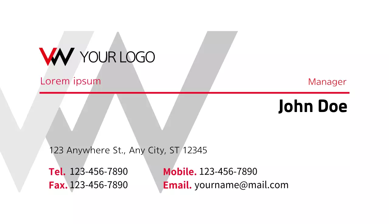 Red Modern Business Card