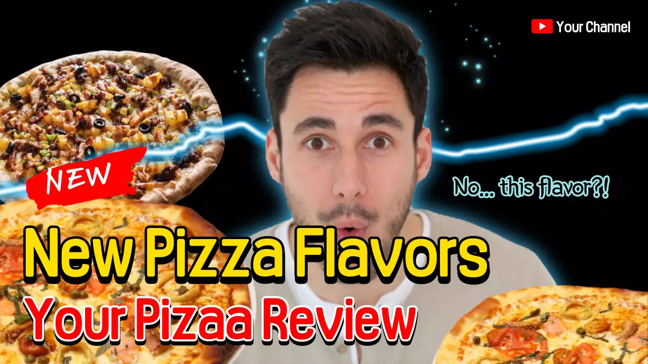 Black Trendy Pizza Review Vlog YouTube Thumbnail