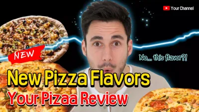 Black Trendy Pizza Review Vlog YouTube Thumbnail