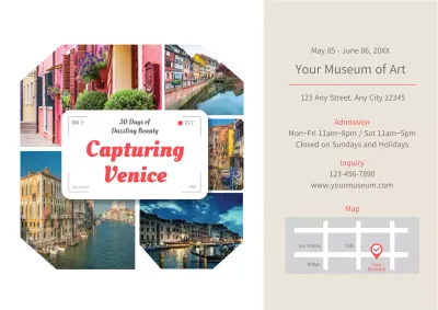 Colorful Vintage Venice Exhibition Poster