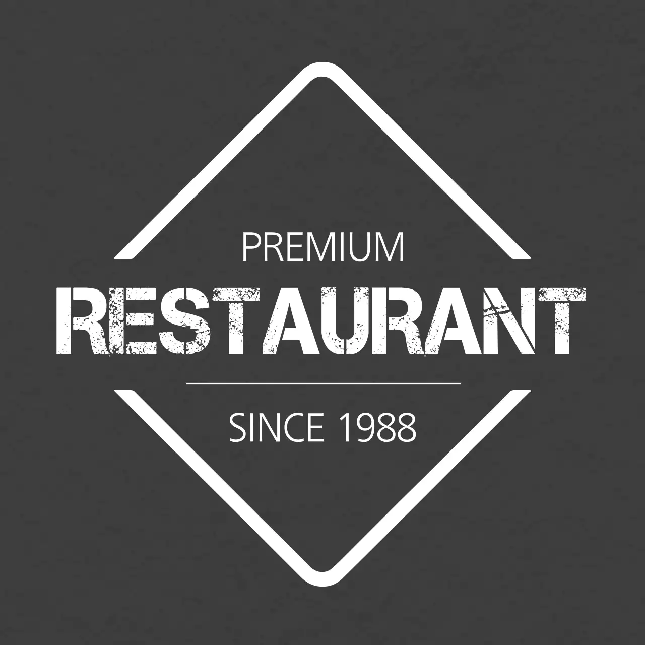 Biểu ngữ Logo Nhà hàng Cổ điển Màu đen