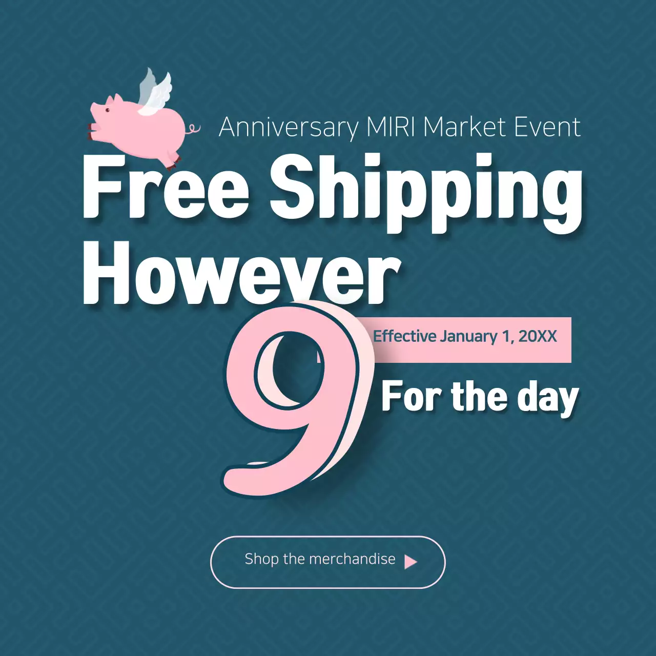 Teal Modern Shipping Promotion Instagram Post