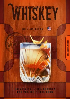 Brown Rustic Whiskey Promotion Poster
