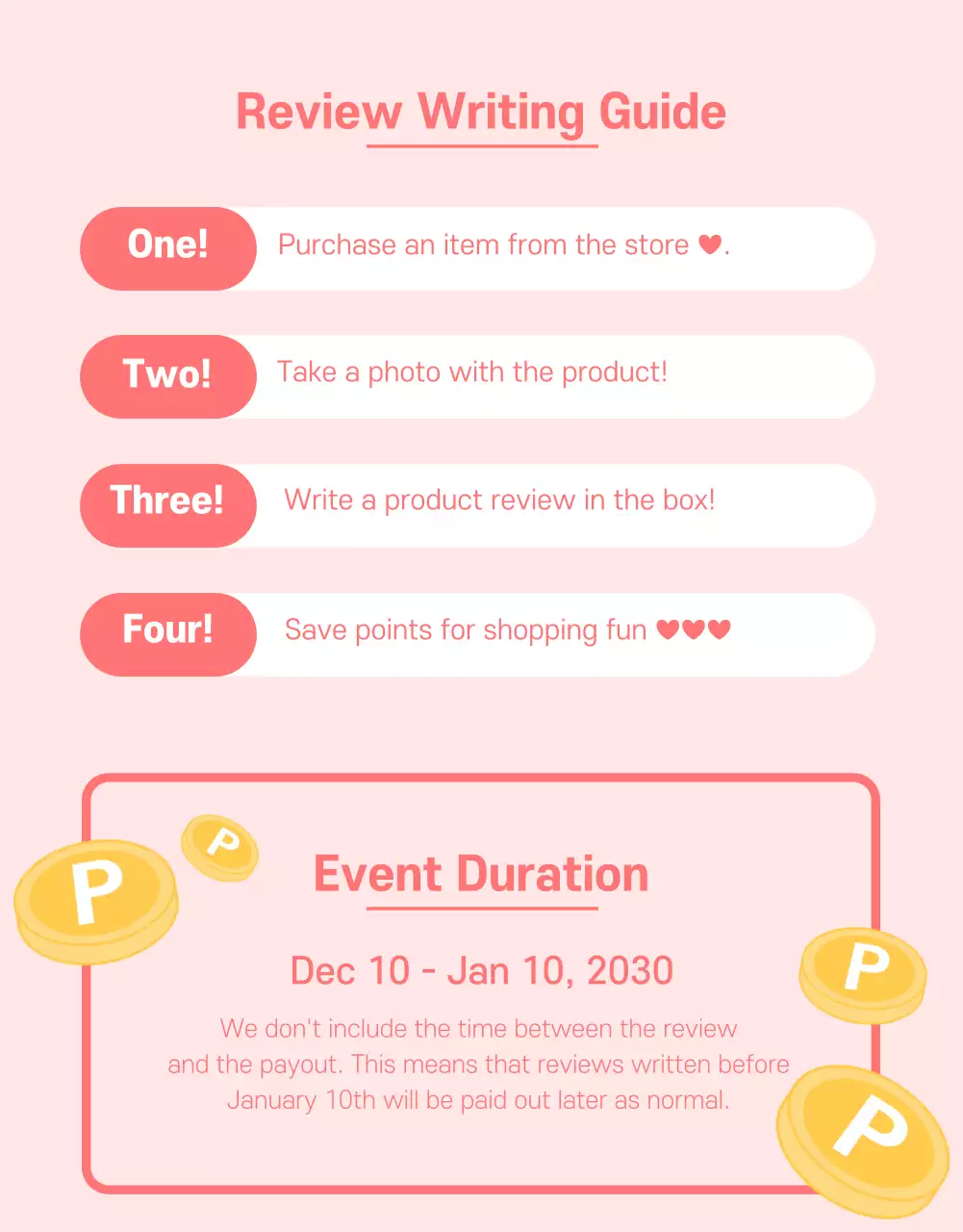 Poster Promosi Ulasan Modern Coral