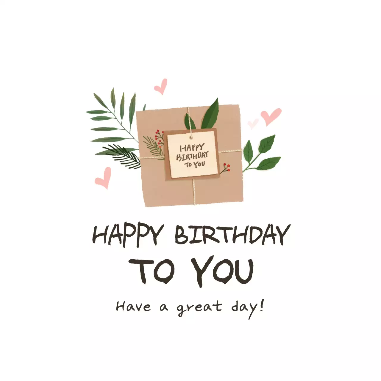 Beige Simple Birthday Card Banner