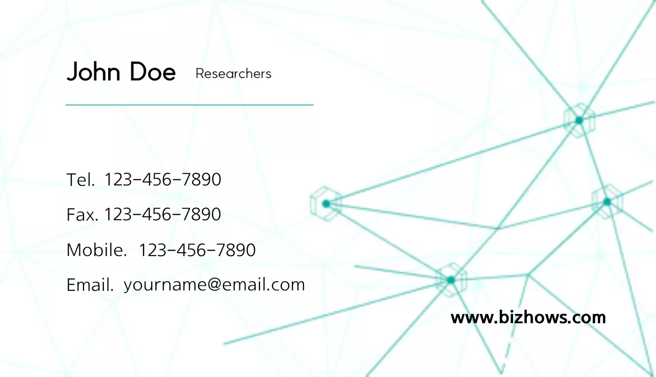 Mint Geometric Business Card