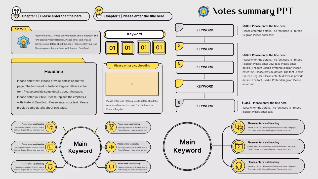 Grey Professional Notes Guide Presentation