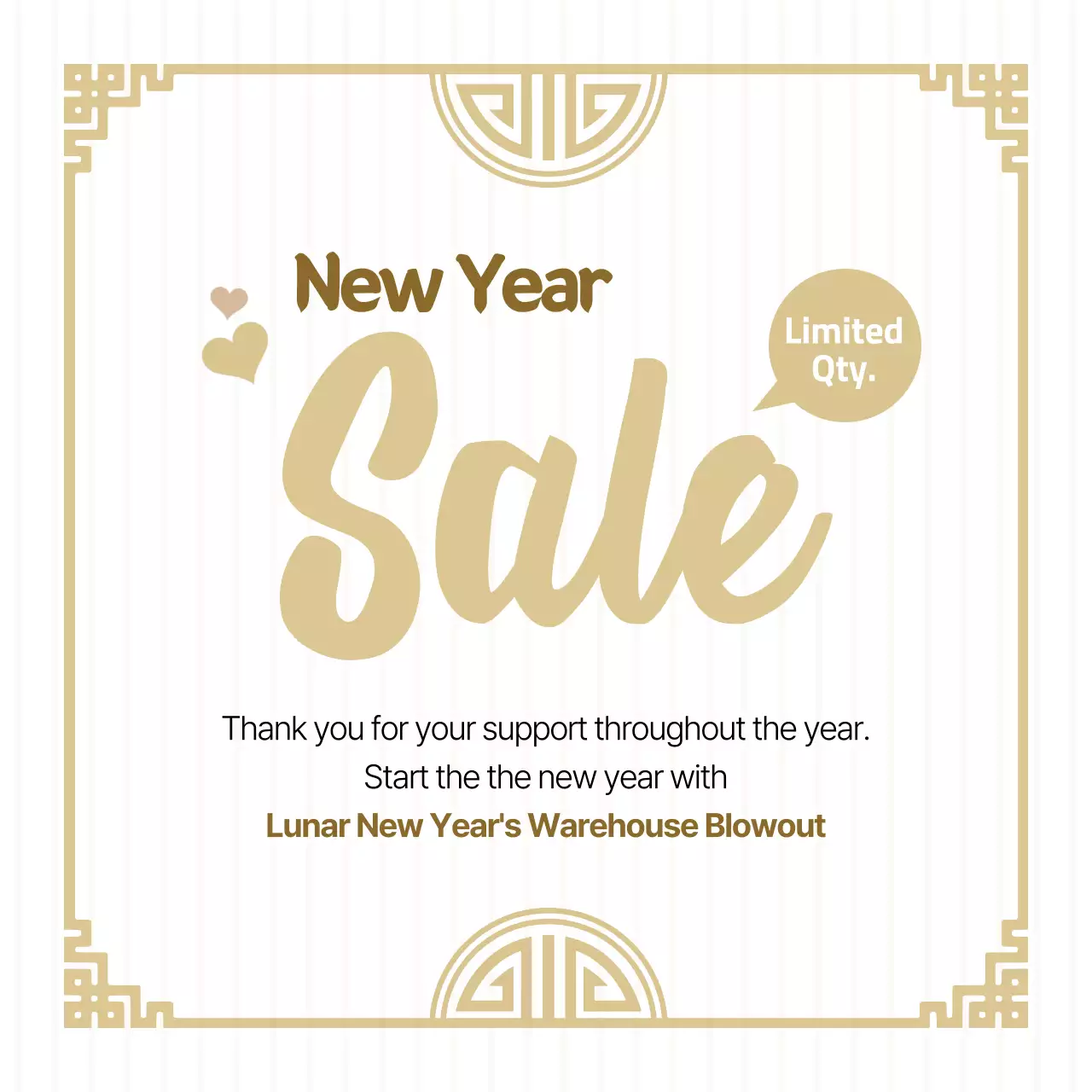 Beige Traditional New Year Promotion Instagram Post