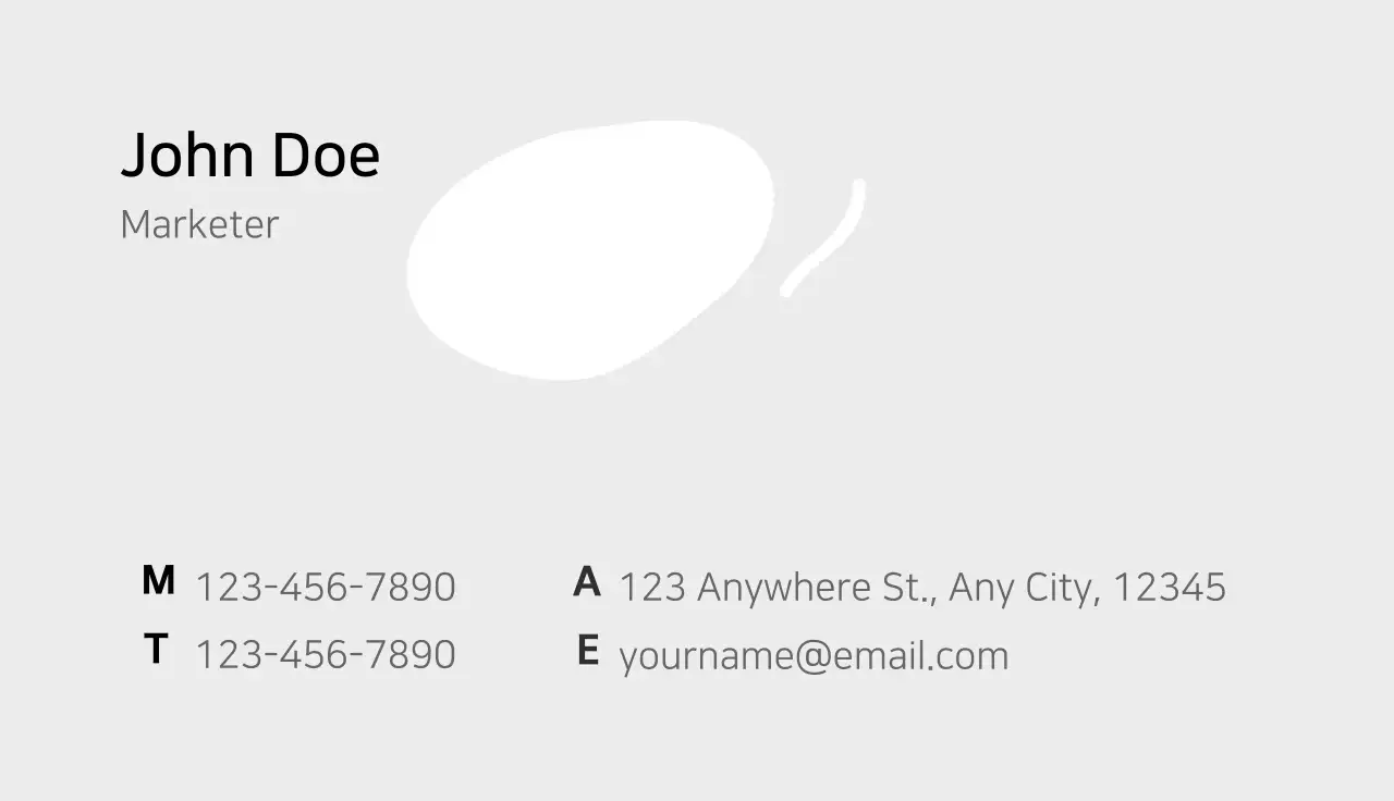 Grey Minimal Business Card