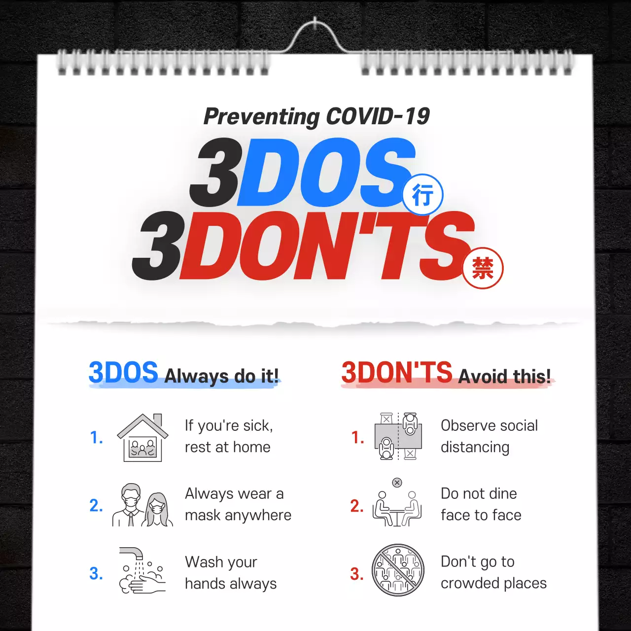 White Modern Covid-19 Guide Instagram Post