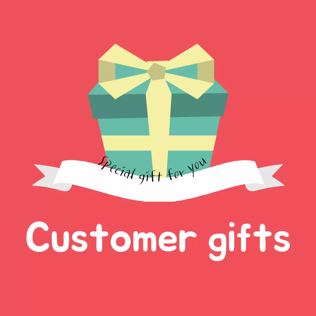 Red Simple Customer Promotion Banner