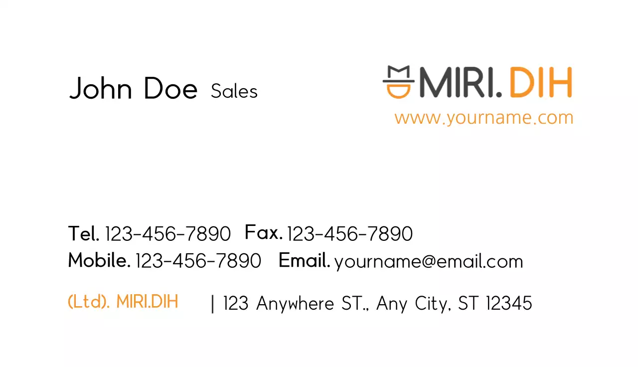 Orange Modern Business Card