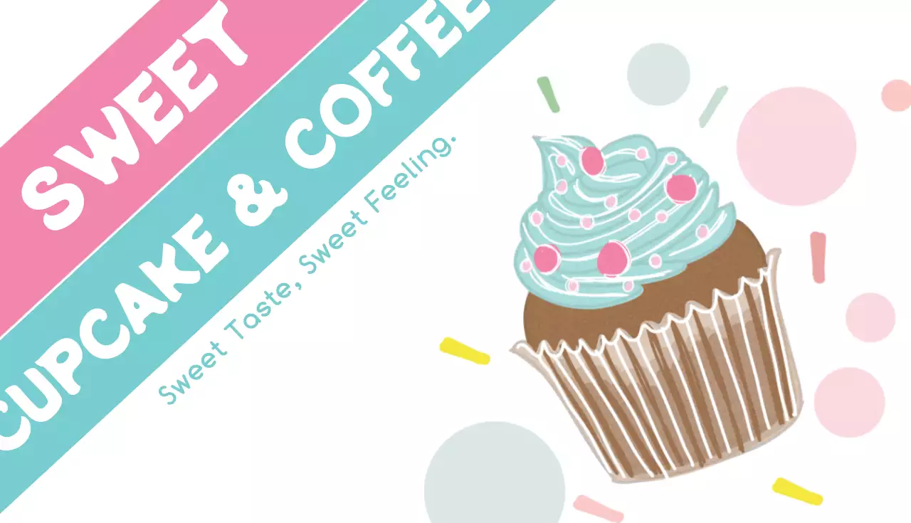 Pink Trendy Coffee Promotion Business Card