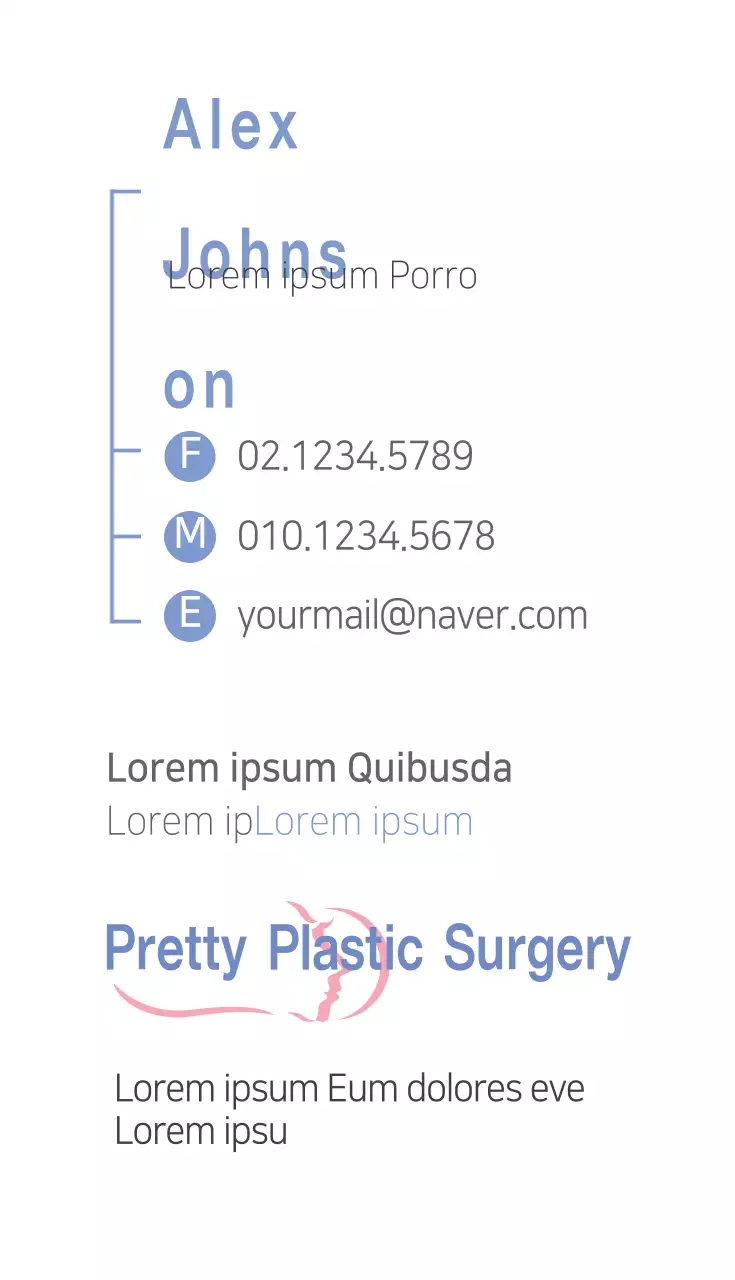 Danh thiếp phòng khám Blue Clean