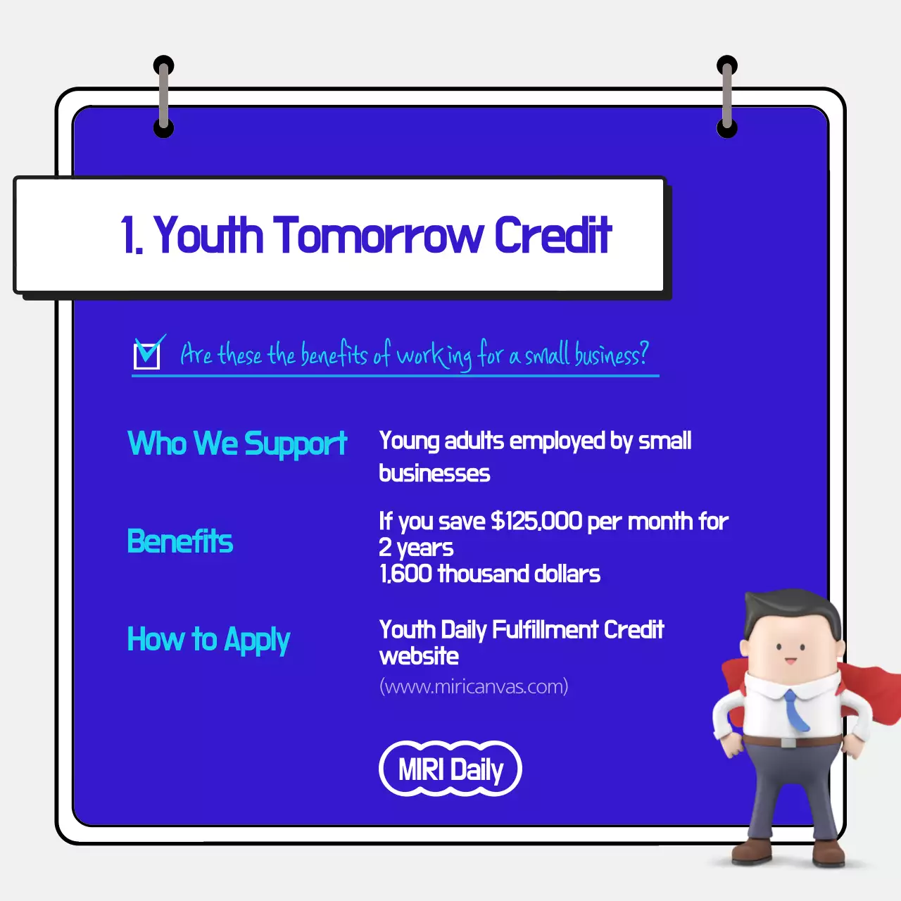 Blue Modern Employment Guide Instagram Carousel