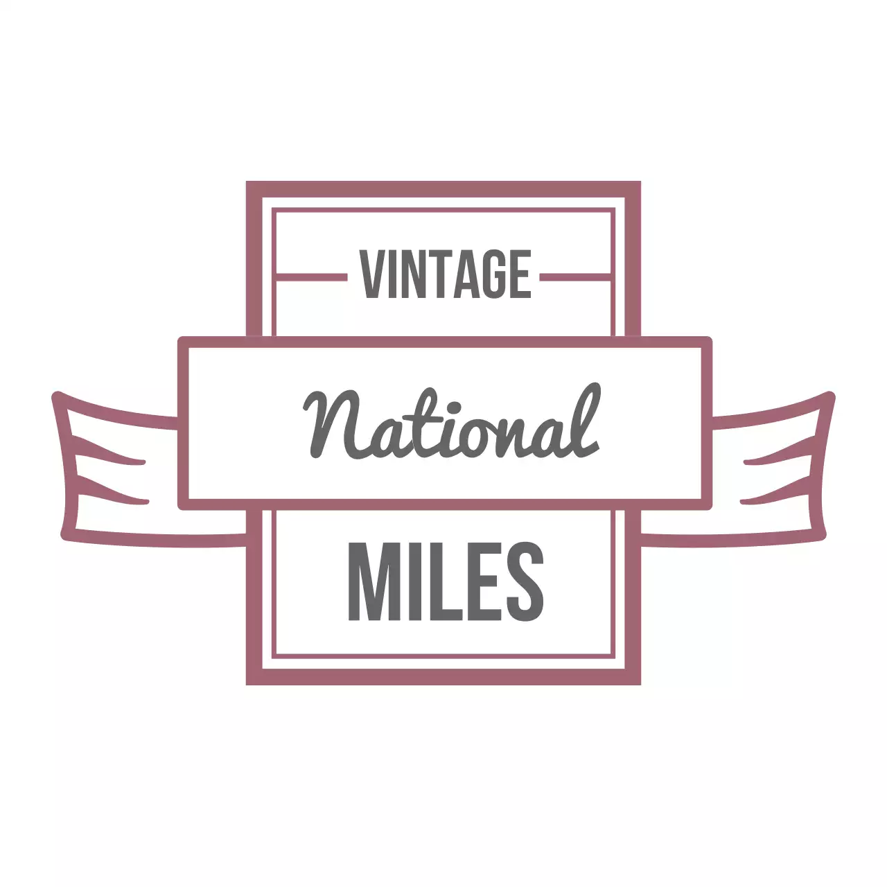 Red Vintage Travel Announcement Logo