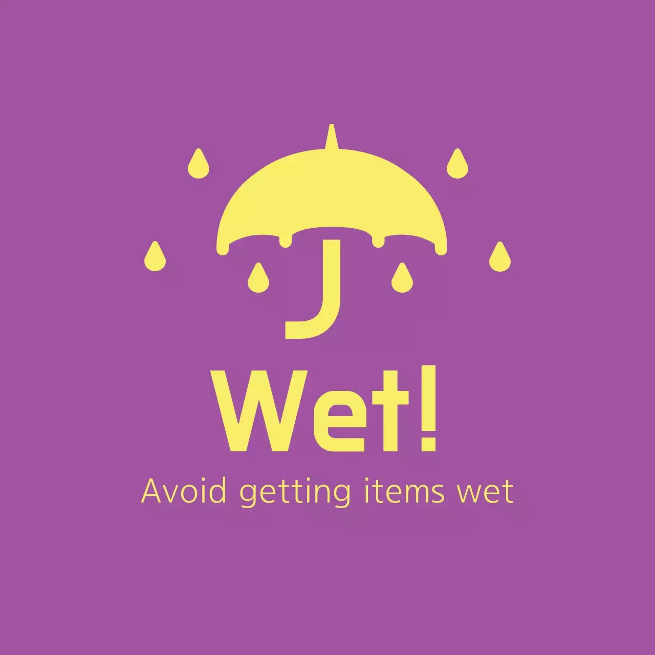 Purple Minimal Wet Notice Banner