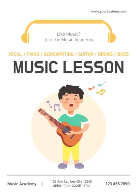 Yellow Modern Music Promotion Poster