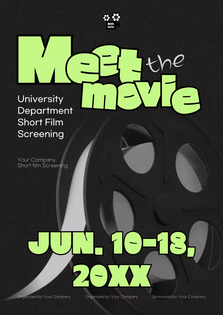 Black Retro Film Event Poster