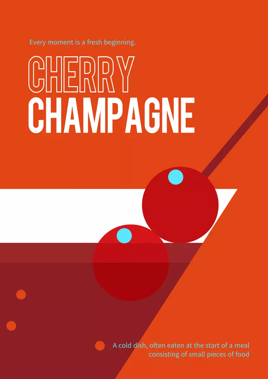 Simple and modern Bauhaus-style pop poster in red and white colors
