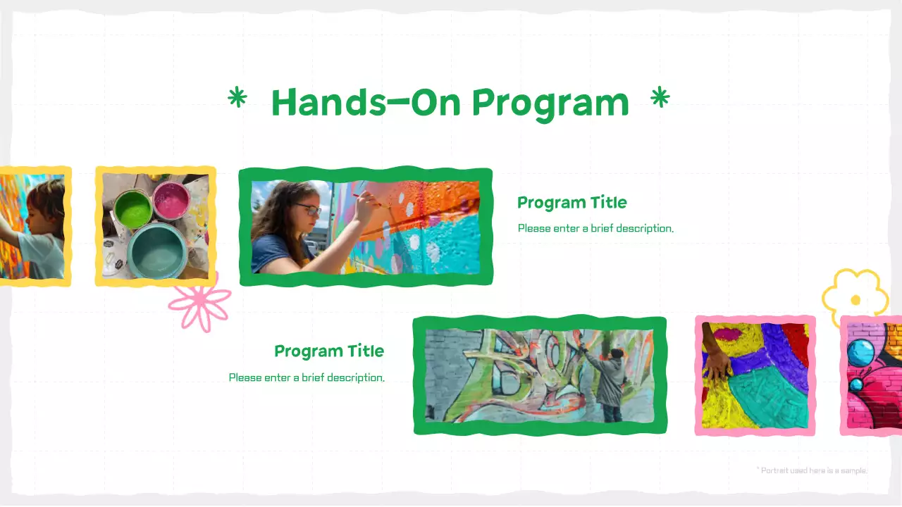 그린 크리에이티브 페인팅 전시회 프리젠테이션