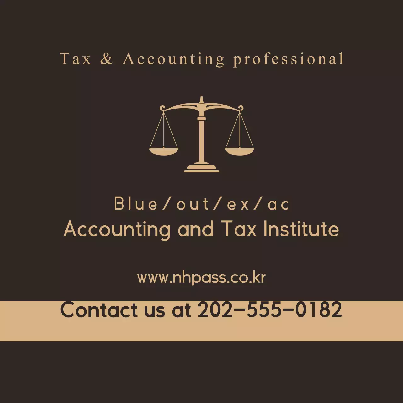 Spanduk Iklan Akuntansi Profesional Hitam