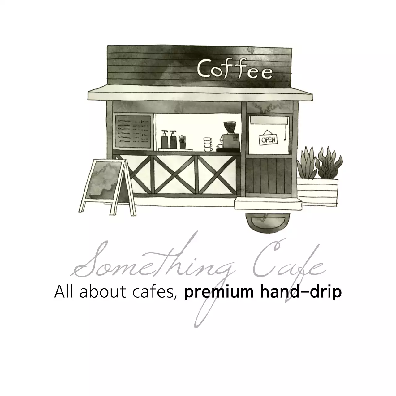 Spanduk Panduan Kopi Hitam Sederhana