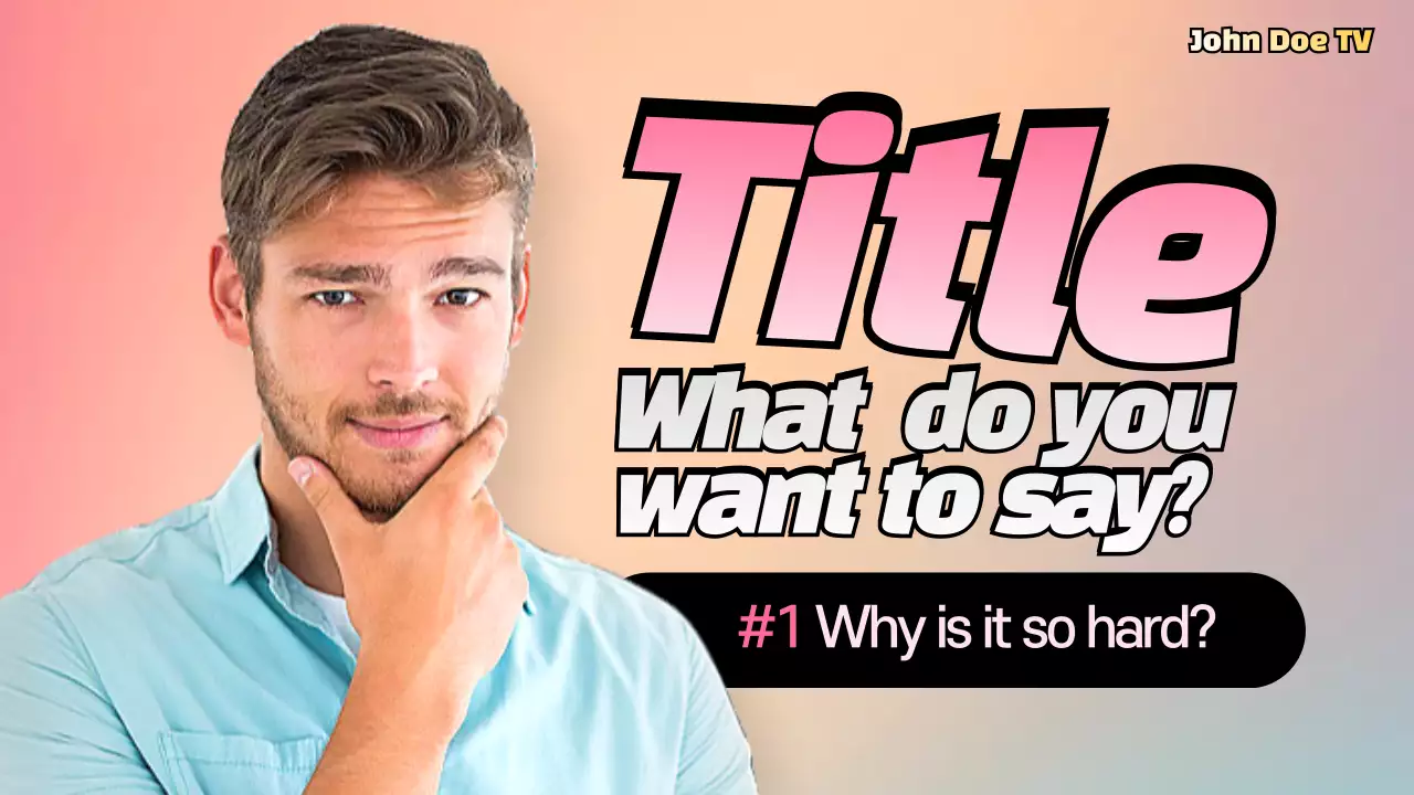 Pink Modern Advice Guide YouTube Thumbnail