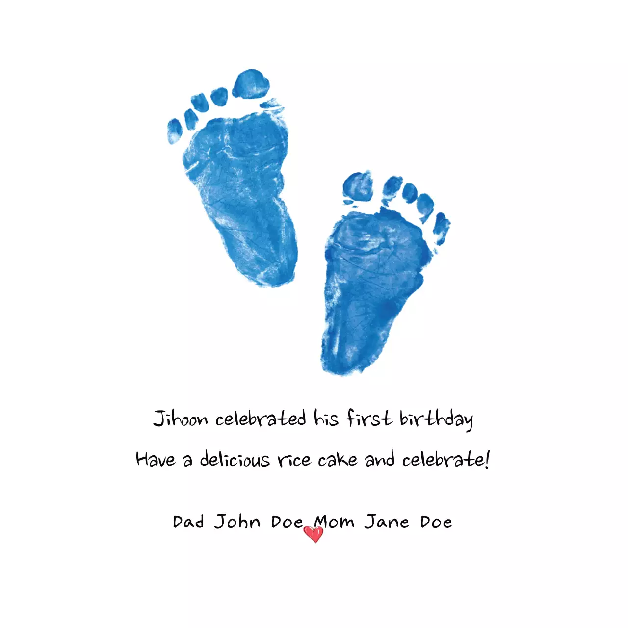 Blue Minimal Birthday Announcement Banner