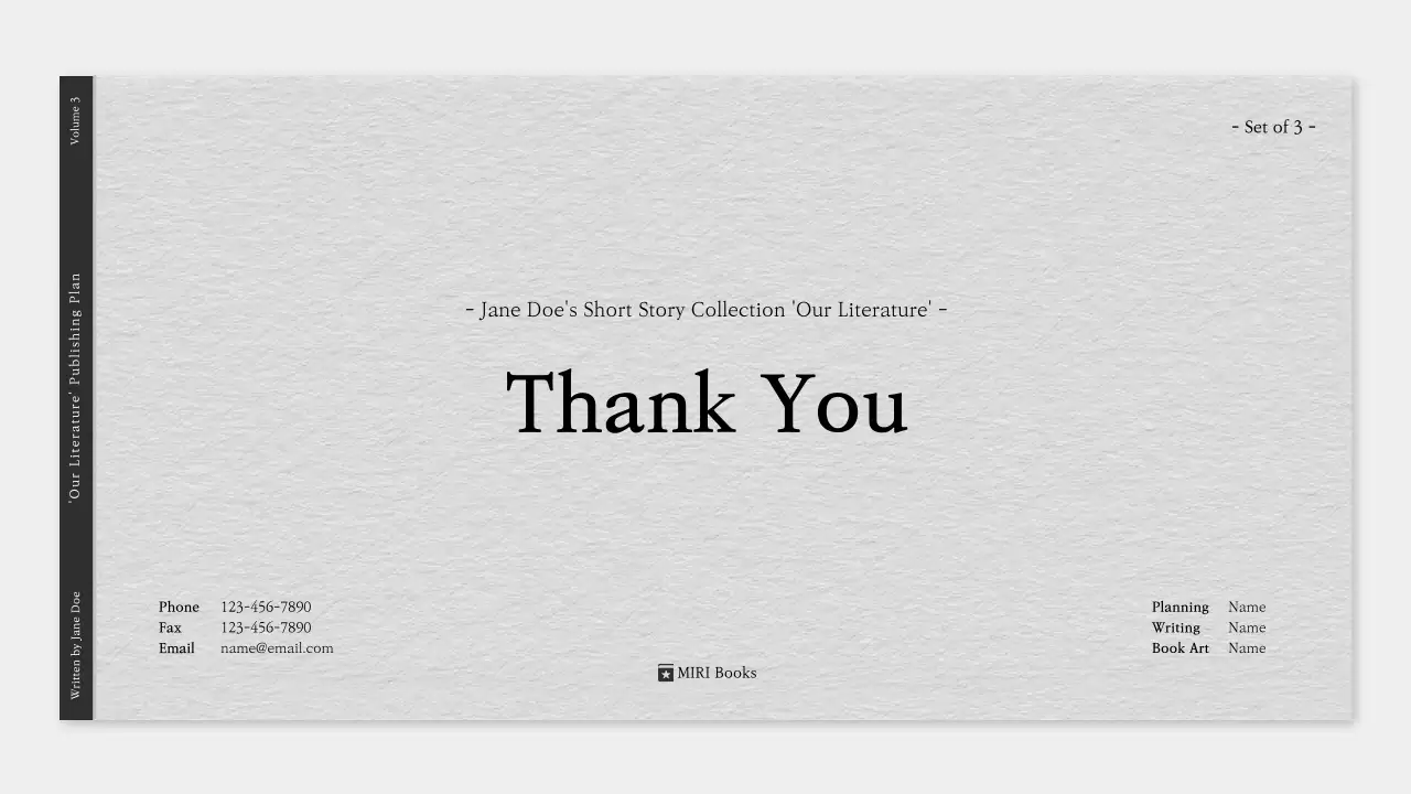 White Clean Literature Plan Presentation