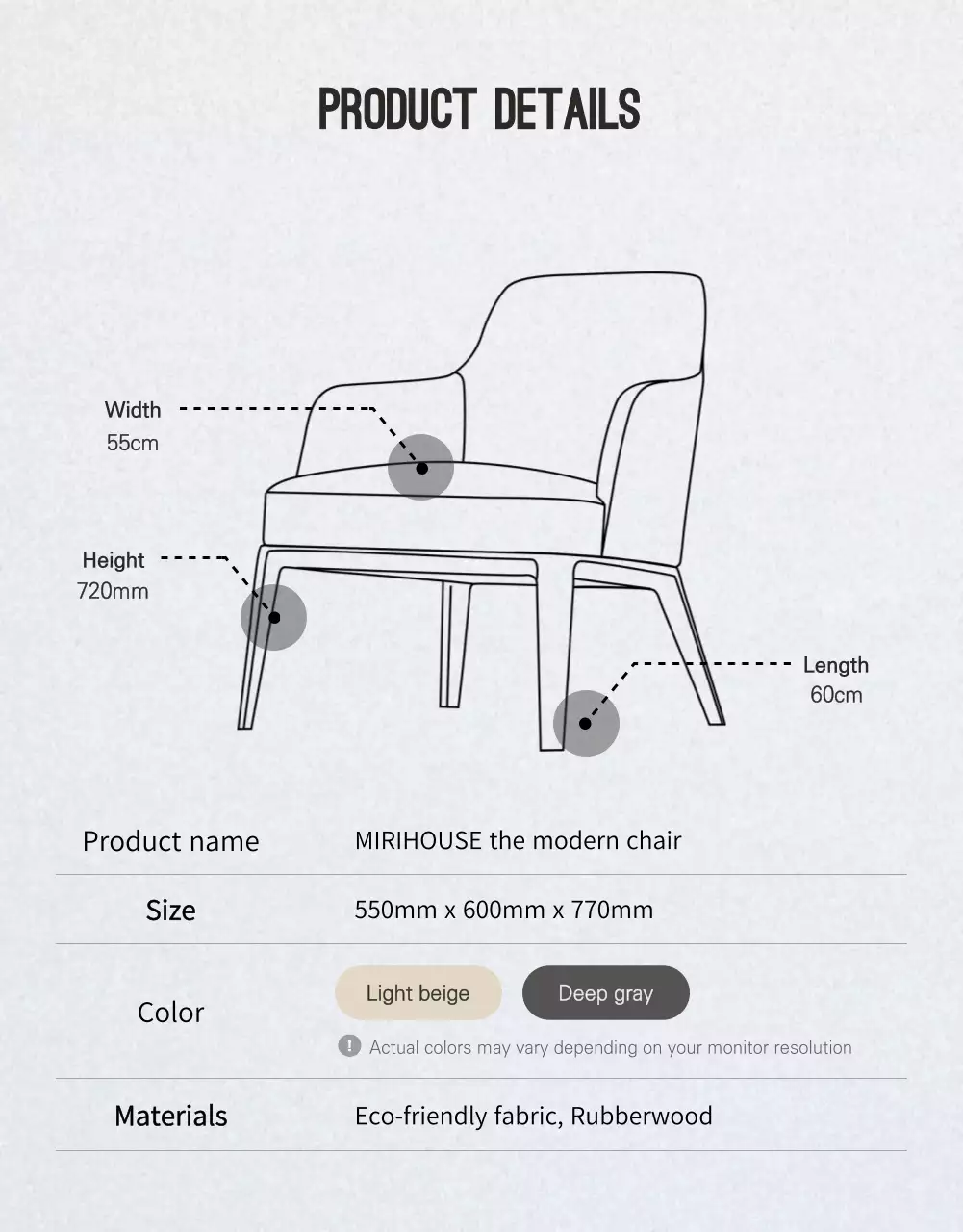 Ghế hiện đại đơn giản màu xám và nâu