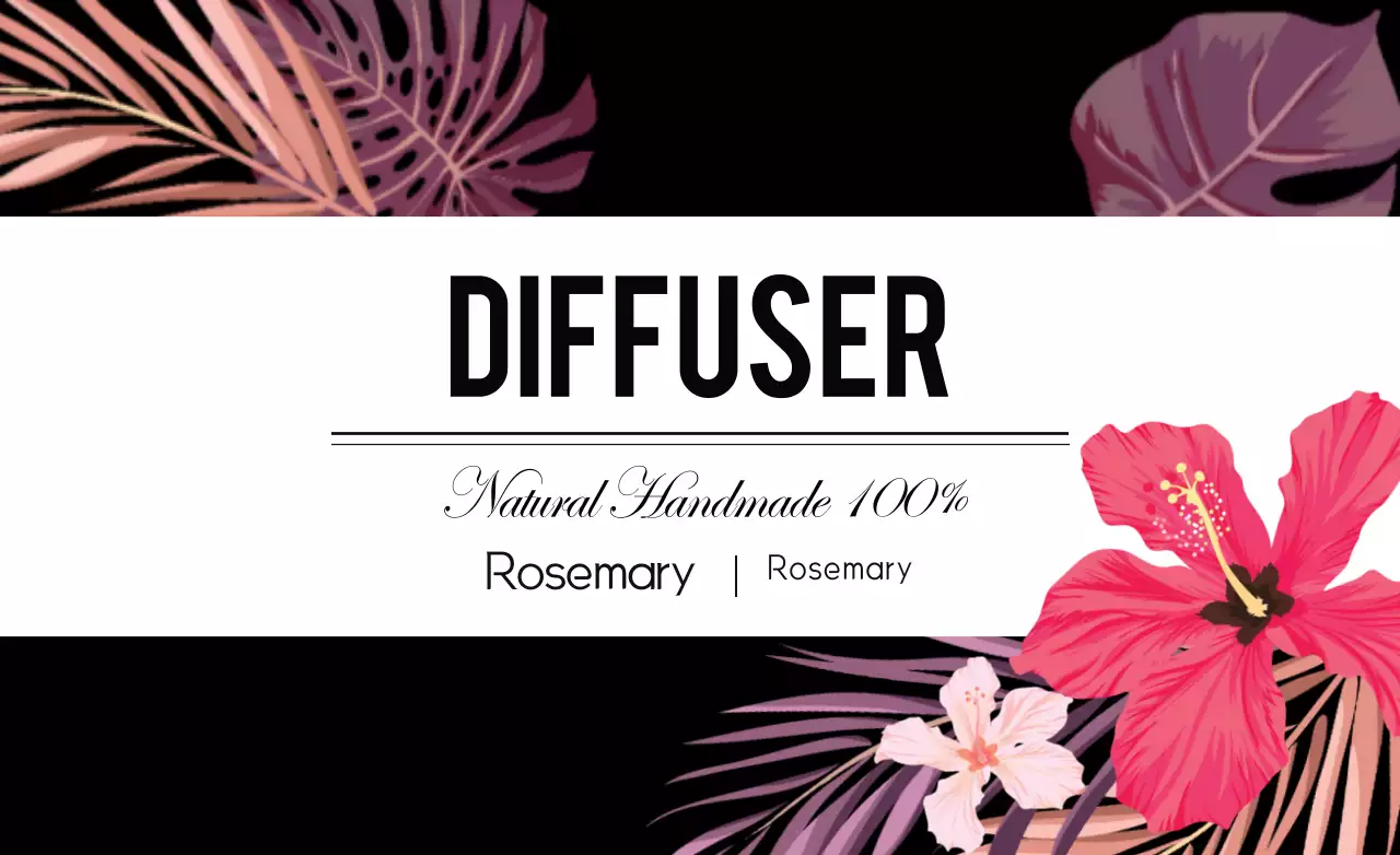 Black Floral Diffuser Advertisement Banner