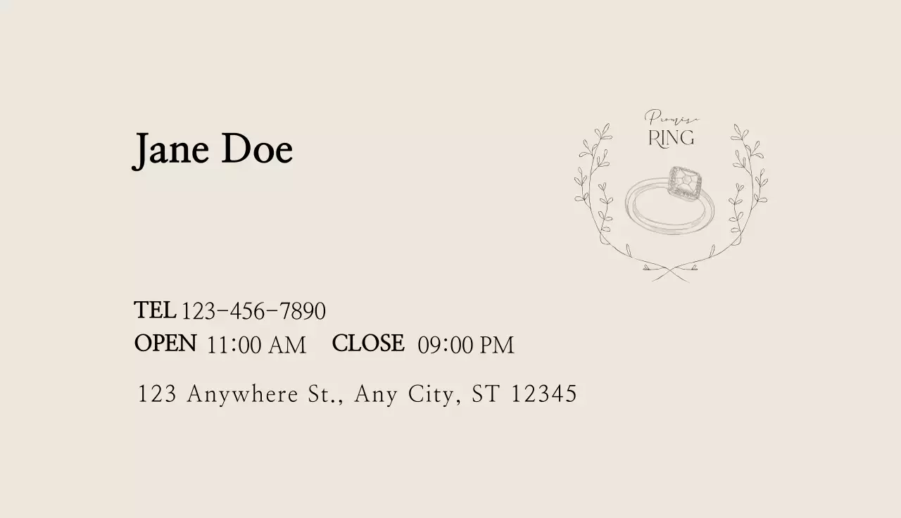 Beige Elegant Business Card