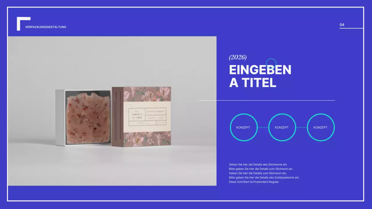 Eine einfache Mappe in Blau und Weiß