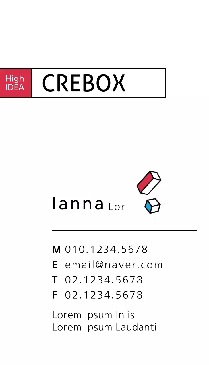 Danh thiếp hiện đại đầy màu sắc