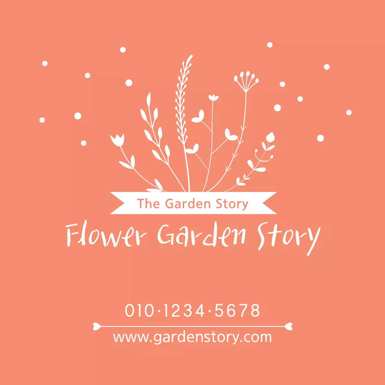 Coral Simple Garden Promotion Banner