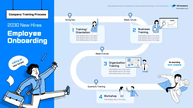 Blue Modern Onboarding Guide Infographic