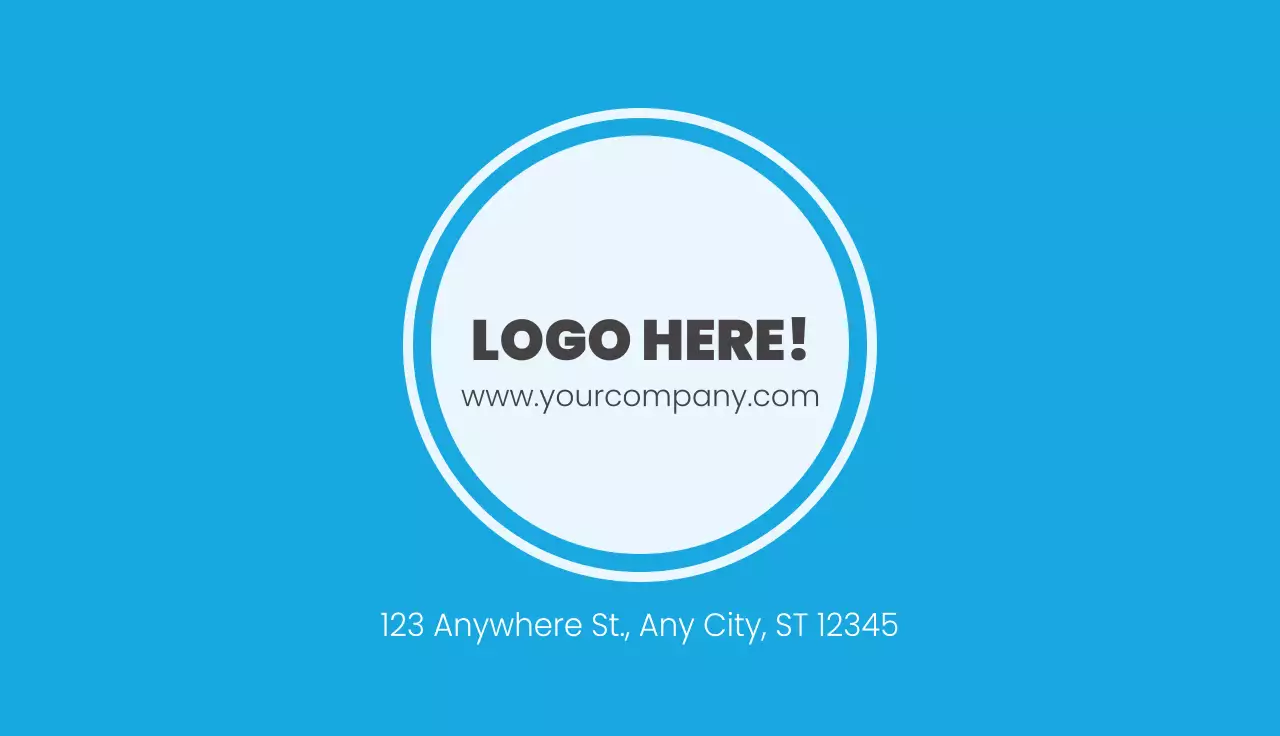 Blue Minimal Business Card