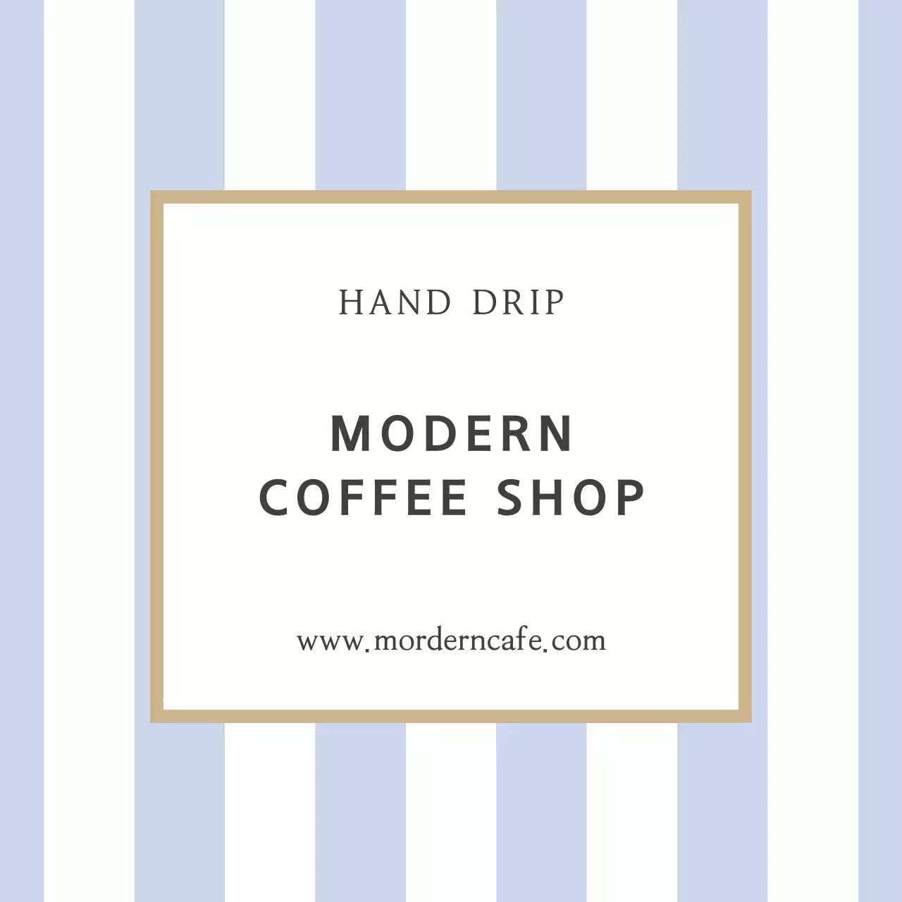 Spanduk Promosi Kopi Minimal Biru