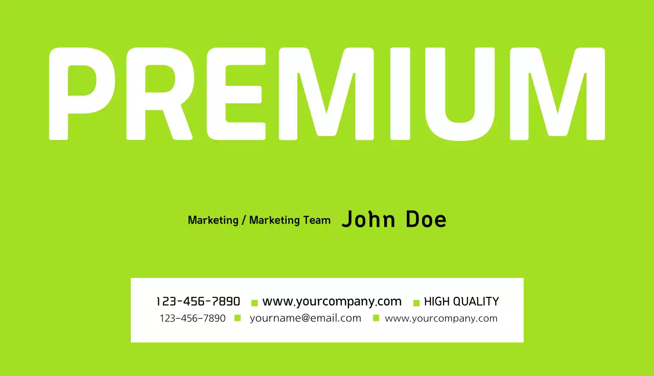 Green Modern Business Card