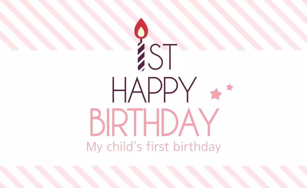 Pink Simple Birthday Invitation Banner