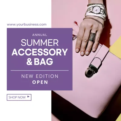 Pink Modern Accessory Promotion Social Media Post