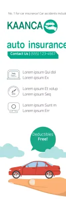 Banner de promoção de seguro mínimo verde