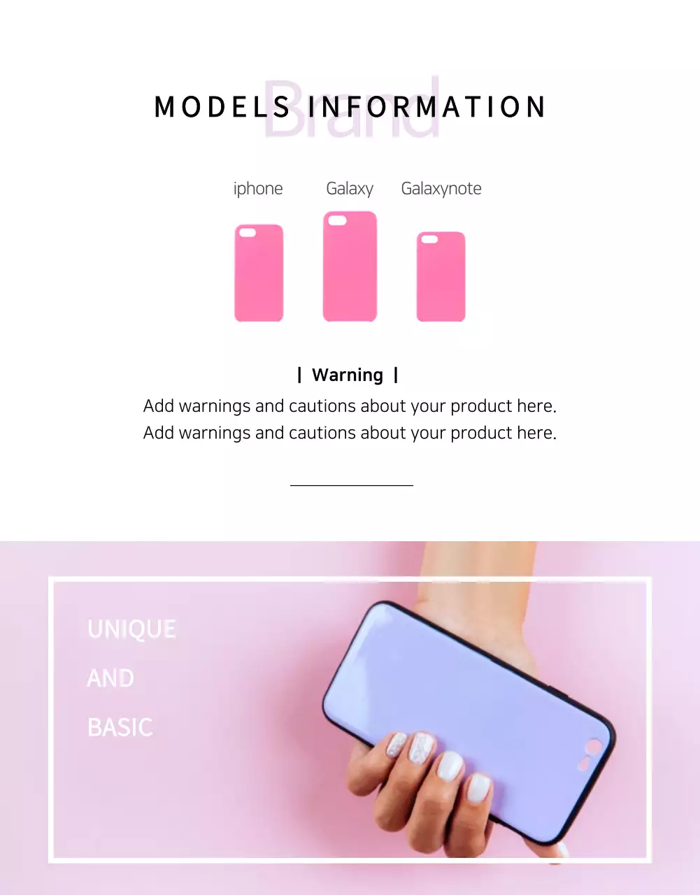 Pink Modern Phone Promotion Poster