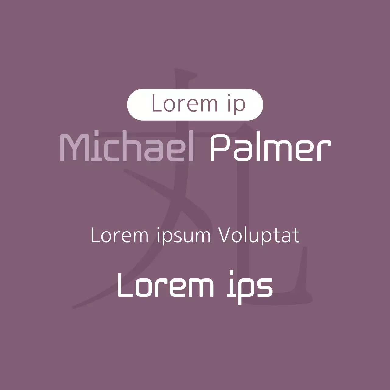 Spanduk Kartu Nama Minimal Ungu