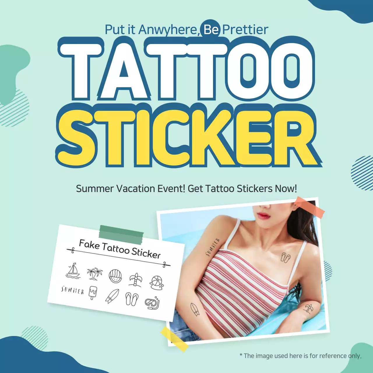 Yellow Trendy Tattoo Promotion Social Media Post