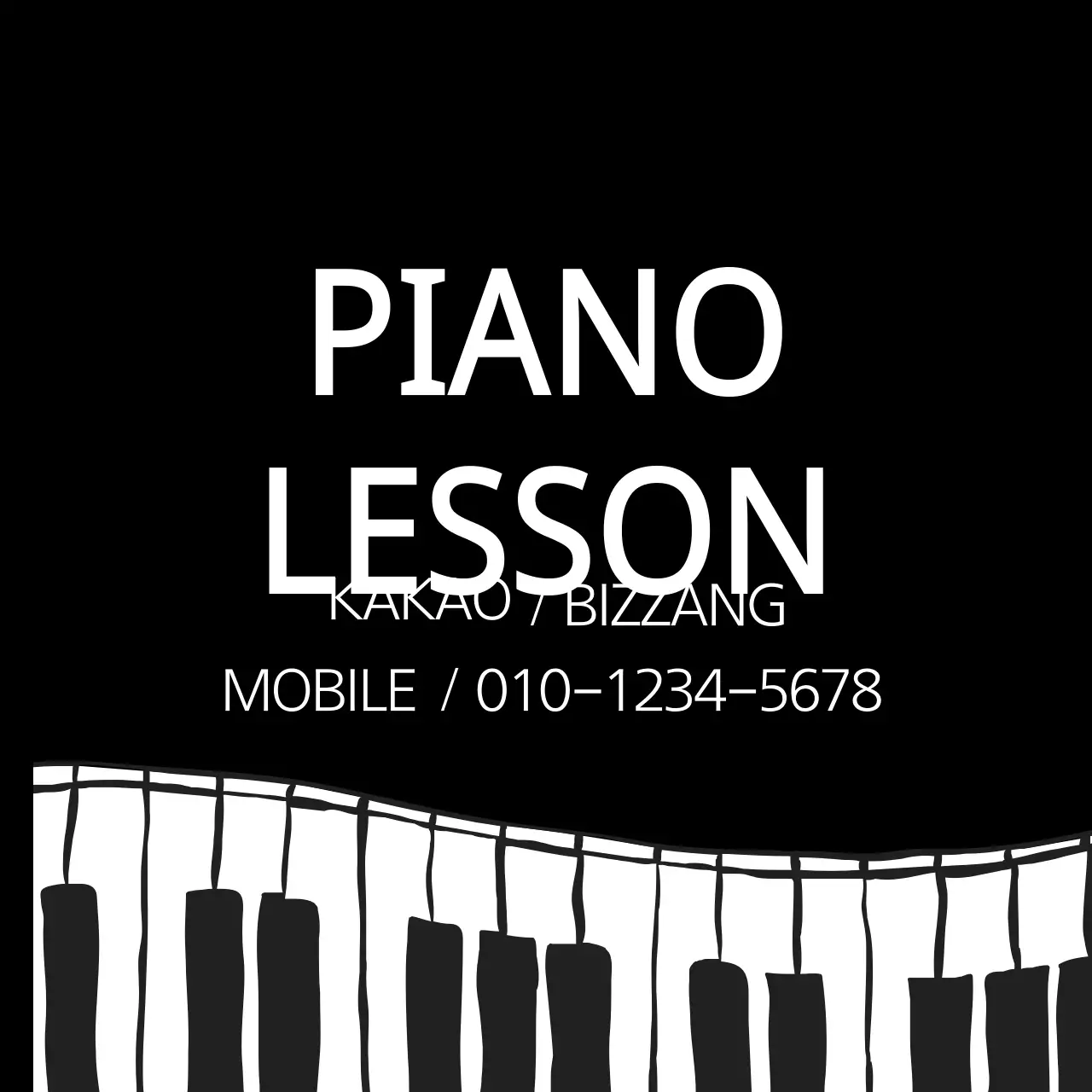 Spanduk Iklan Piano Minimalis Hitam