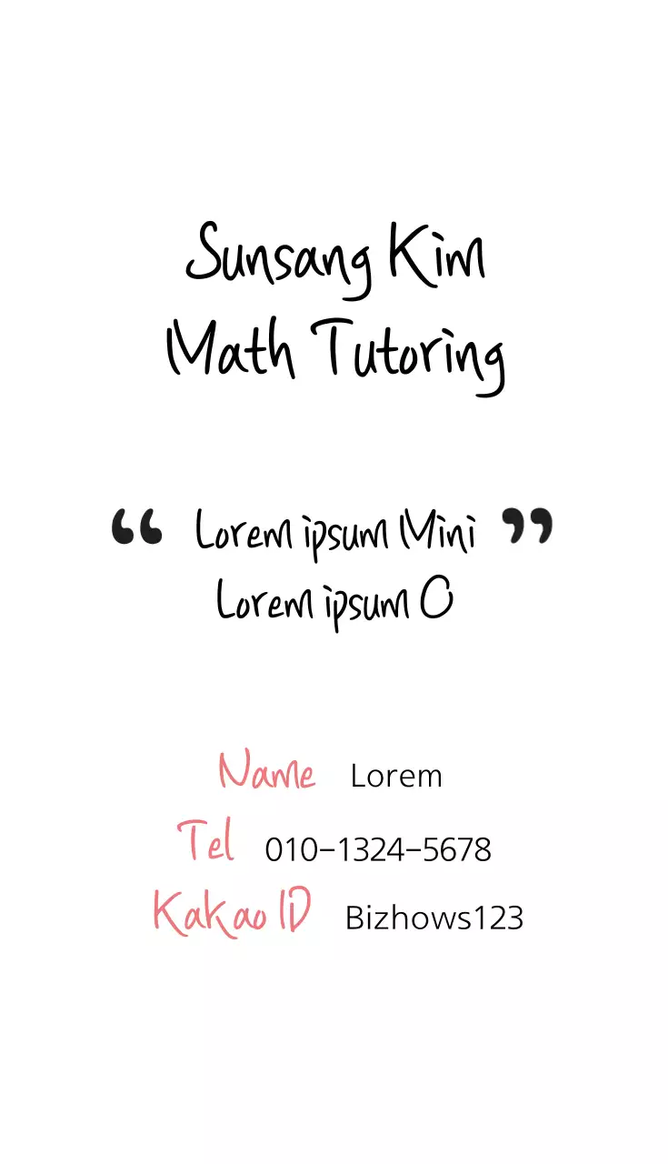 Cartão de visita de propaganda matemática minimalista branca