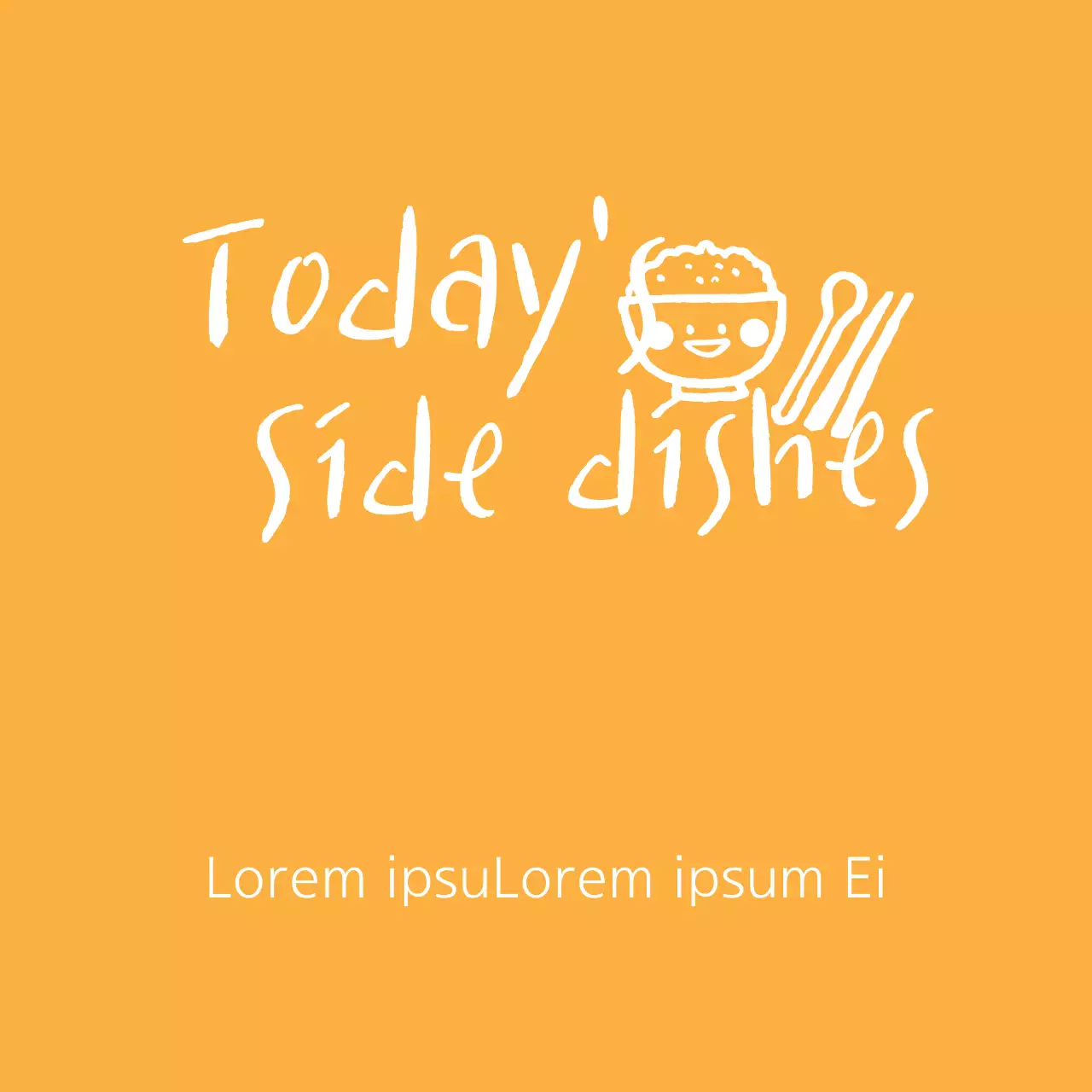 Orange Simple Food Menu Banner